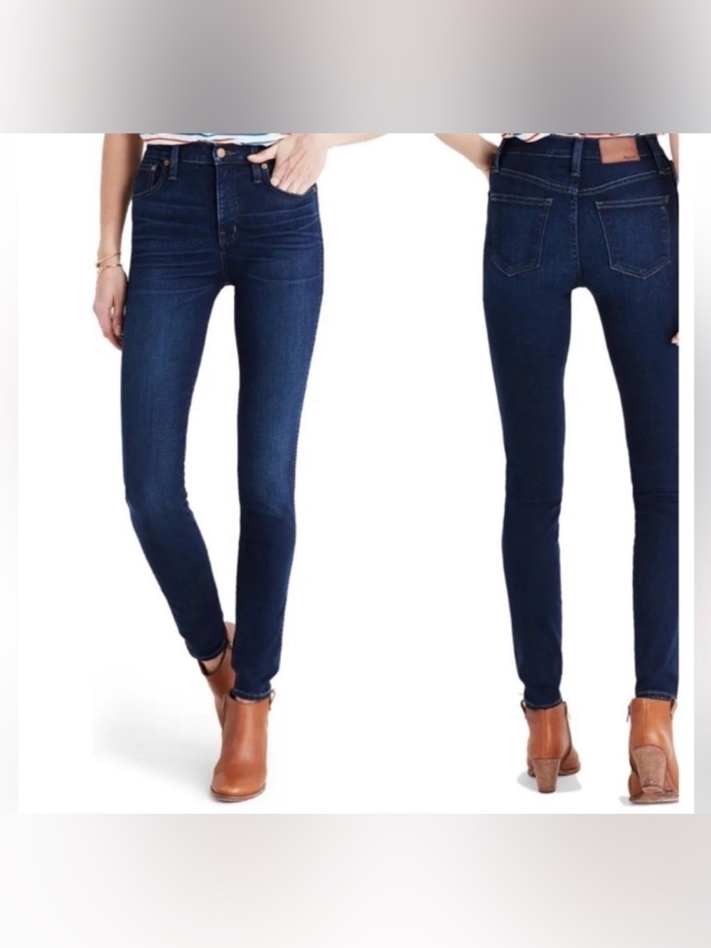 Madewell Dark 9" High-Rise Skinny Size 24 S